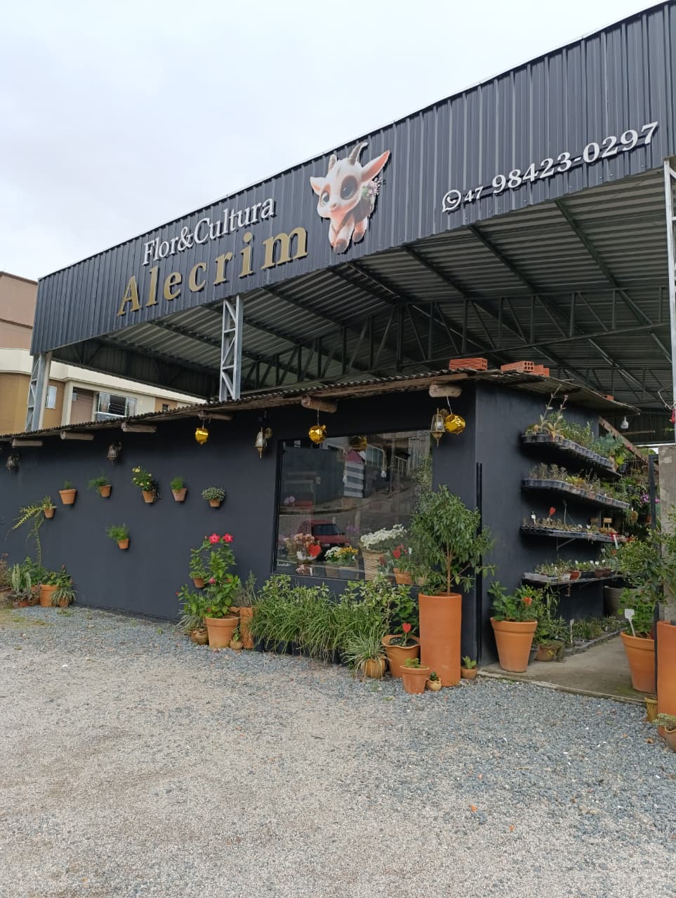 Fachada da Floricultura Flor & Cultura Alecrim na R. S&atilde;o Valentim, Itoupava Norte, Blumenau